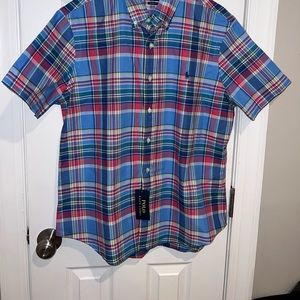 Polo Ralph Lauren
Classic-Fit Plaid Oxford Short-Sleeve Woven Shirt